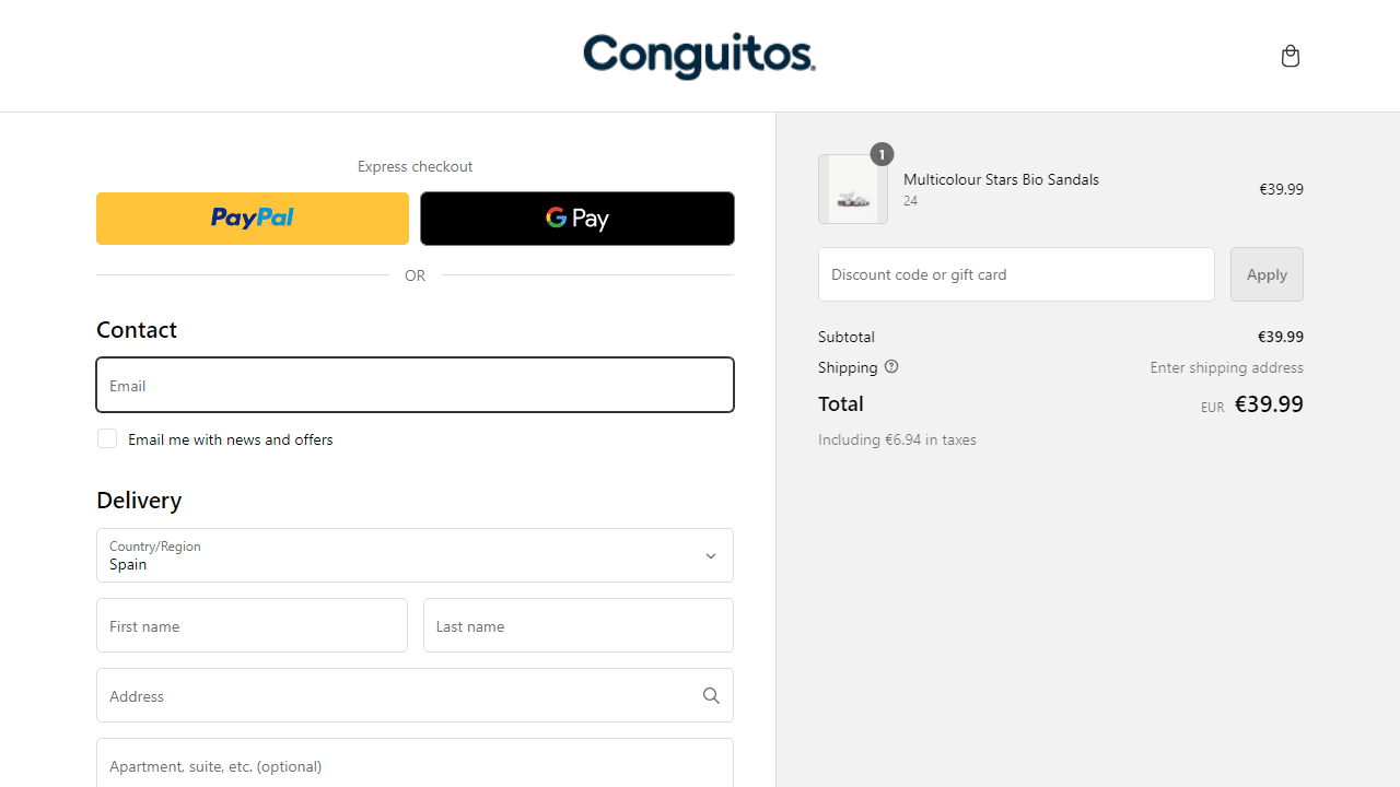 How to apply Conguitos coupon code
